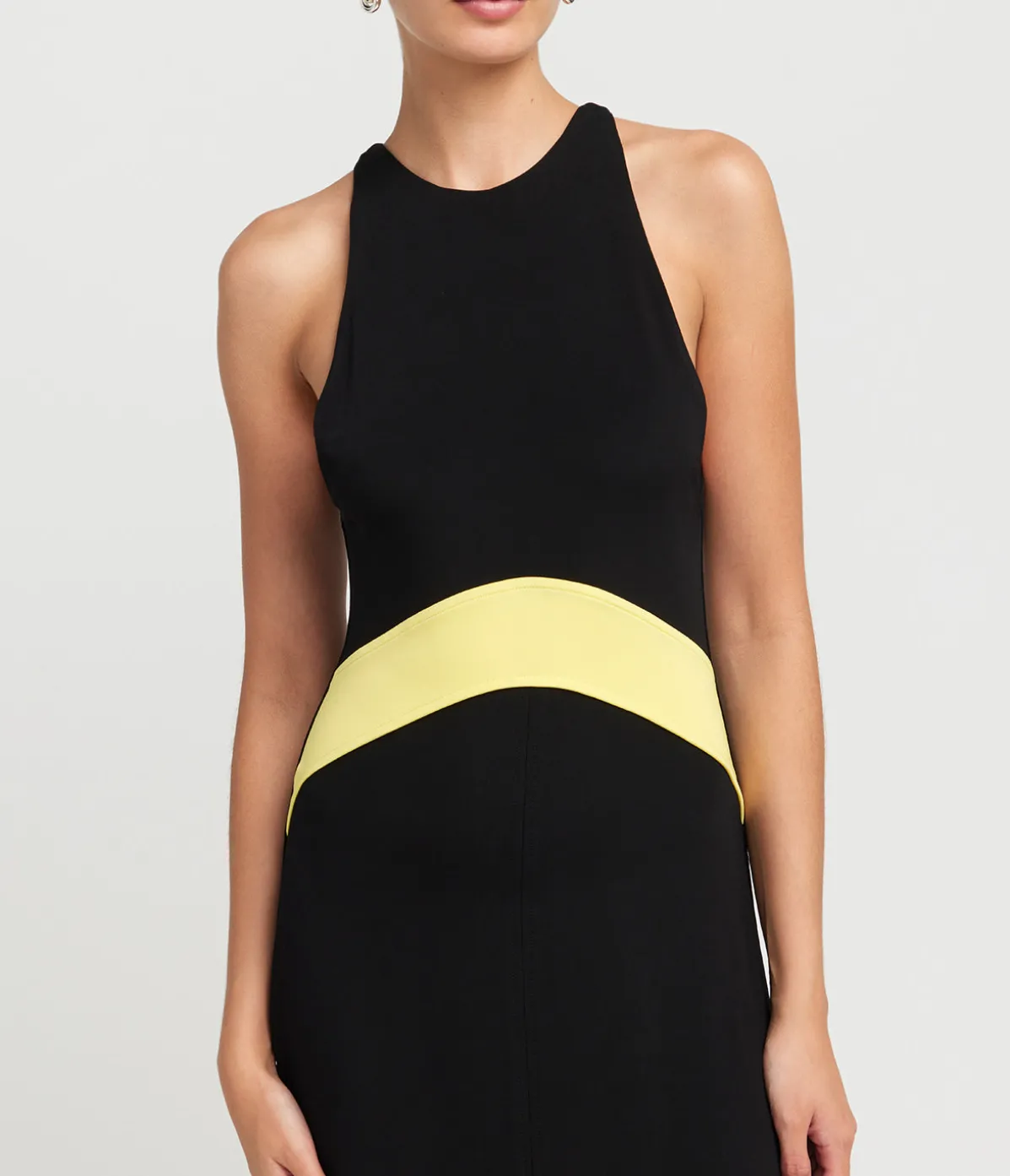Jonati Halter Dress In Noir