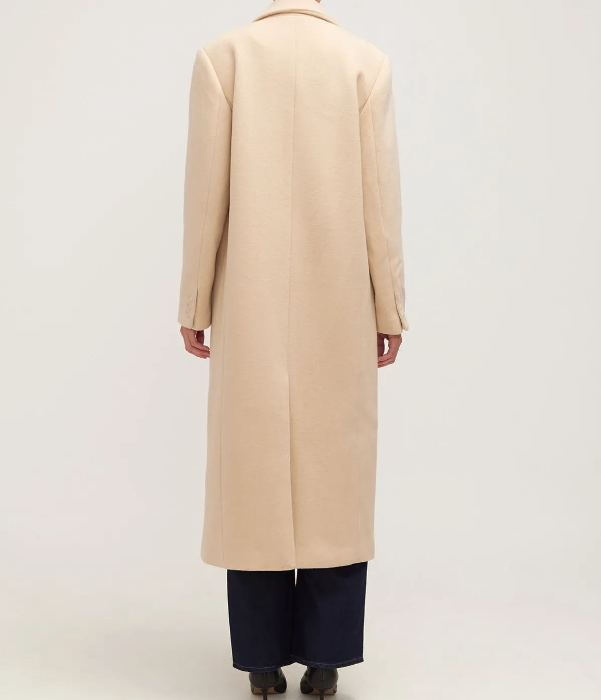 Josephine Wool Coat In Biscuit