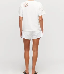 Joy Crochet T-Shirt In White