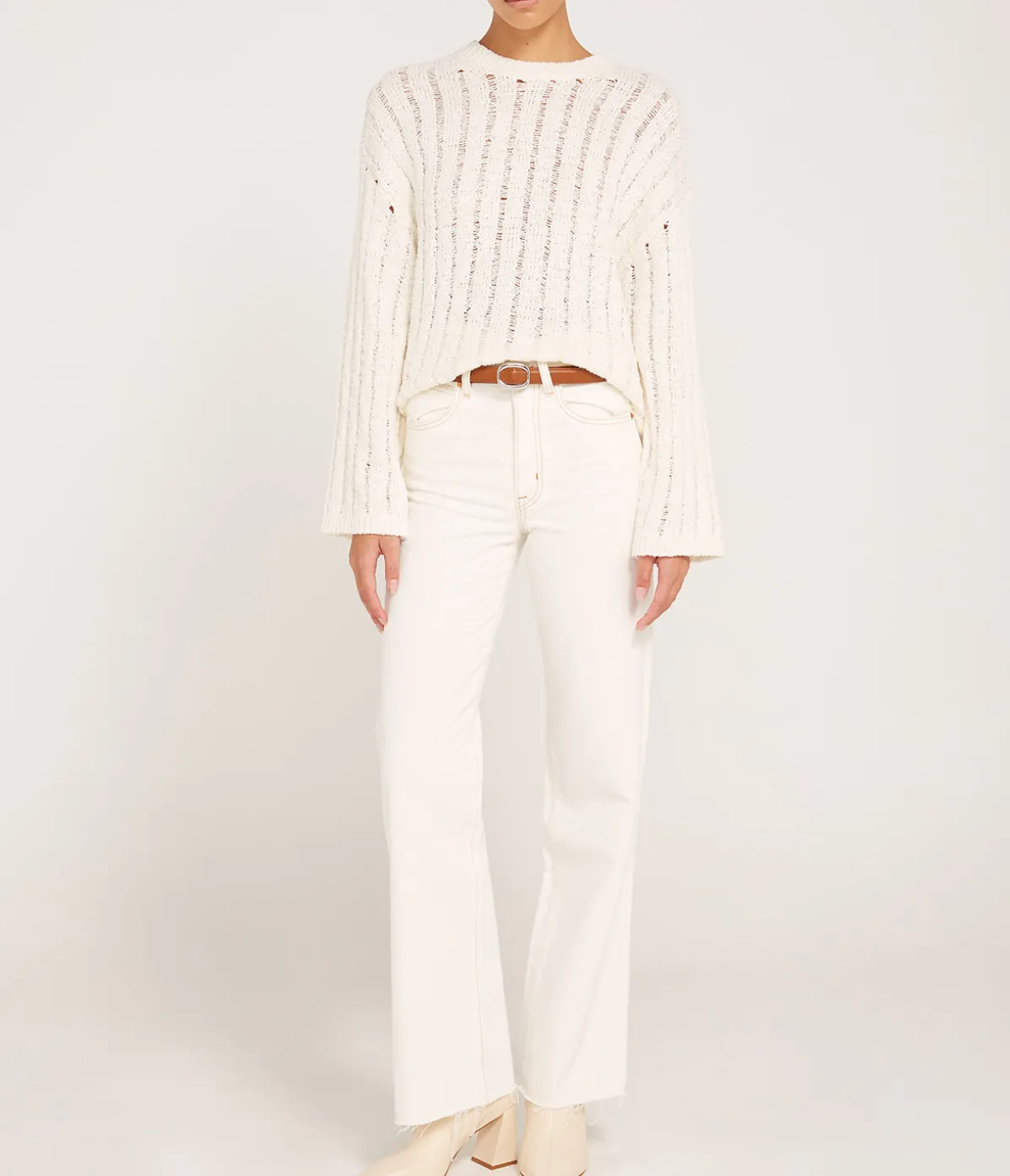 Julia Crew Neck Knit In Pristine