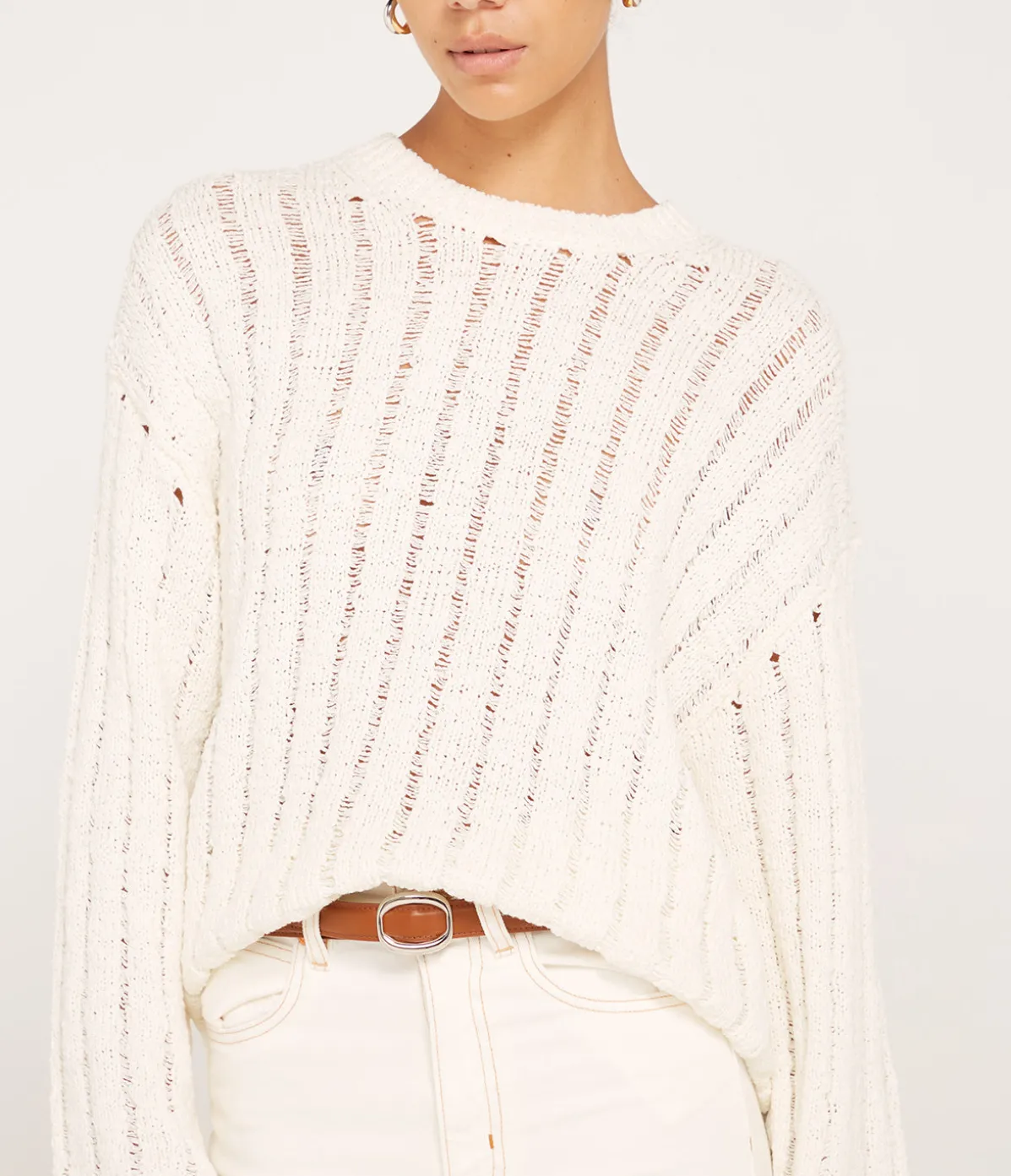 Julia Crew Neck Knit In Pristine