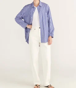 Kayla Shirt In Navy Stripe