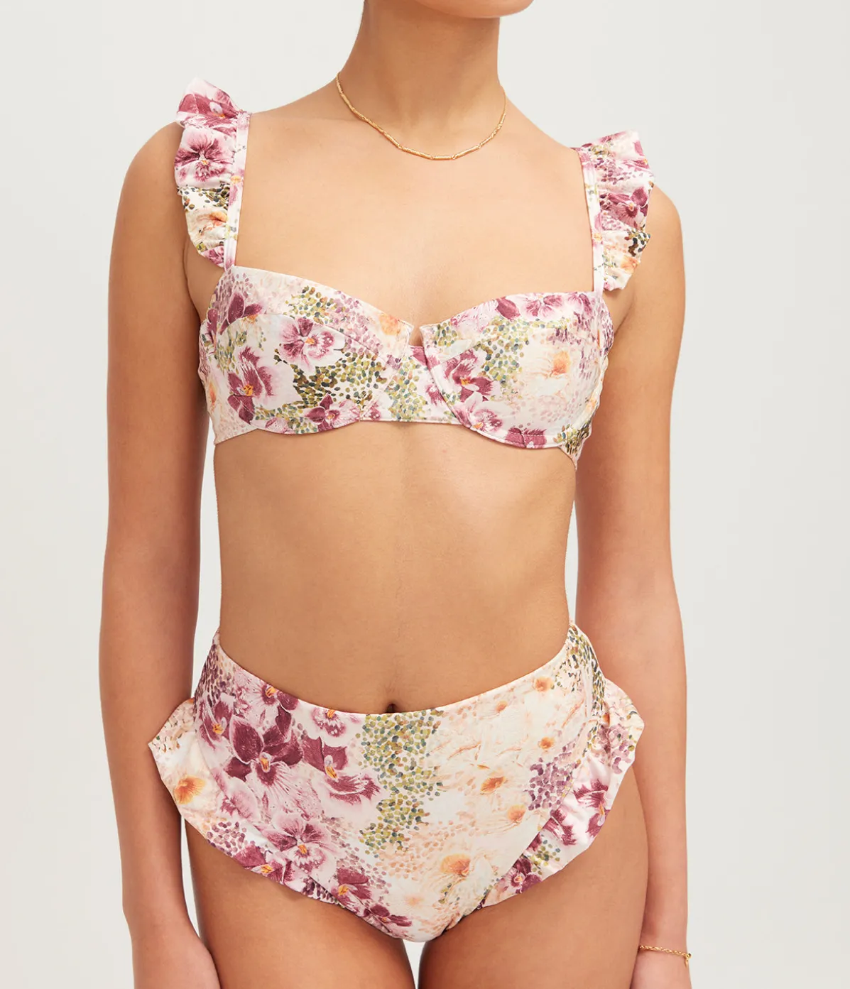 Kiwi Bikini Top In Florecer