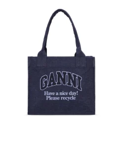 Large Shopper Bag In Denim
