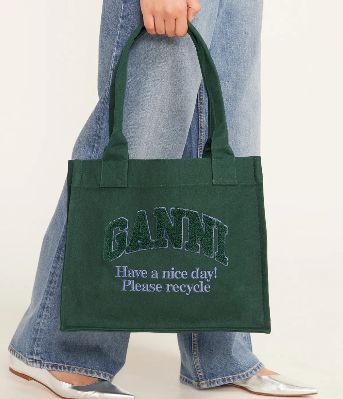 Large Shopper Bag In Forest