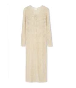 Lattice Knit Dress In Husk