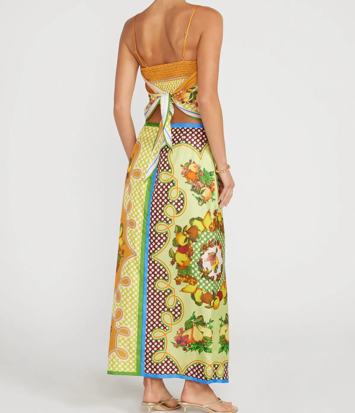 Lemonis Silk Scarf Top In Multi