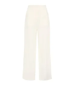 Linen Wide Leg Pants In Ivory