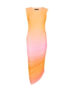 Long Heatwave Mesh Dress In Fianchetto