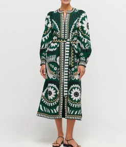 Long Sleeve Caftan In Charlough Print