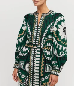 Long Sleeve Caftan In Charlough Print