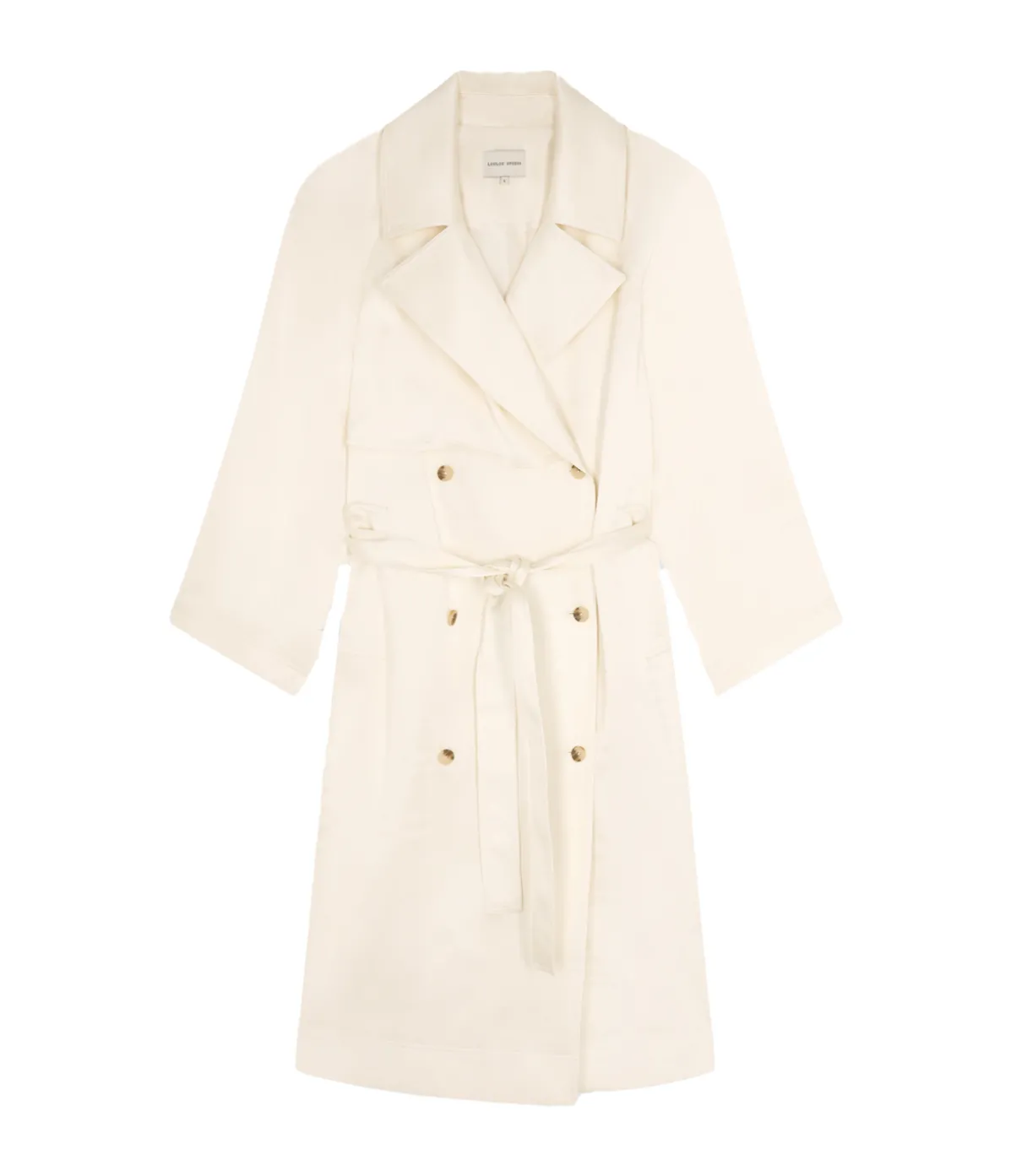 Lonna Long Trench Coat In Ivory