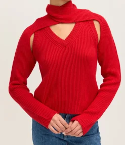 Loop Chunky Sweater In Red