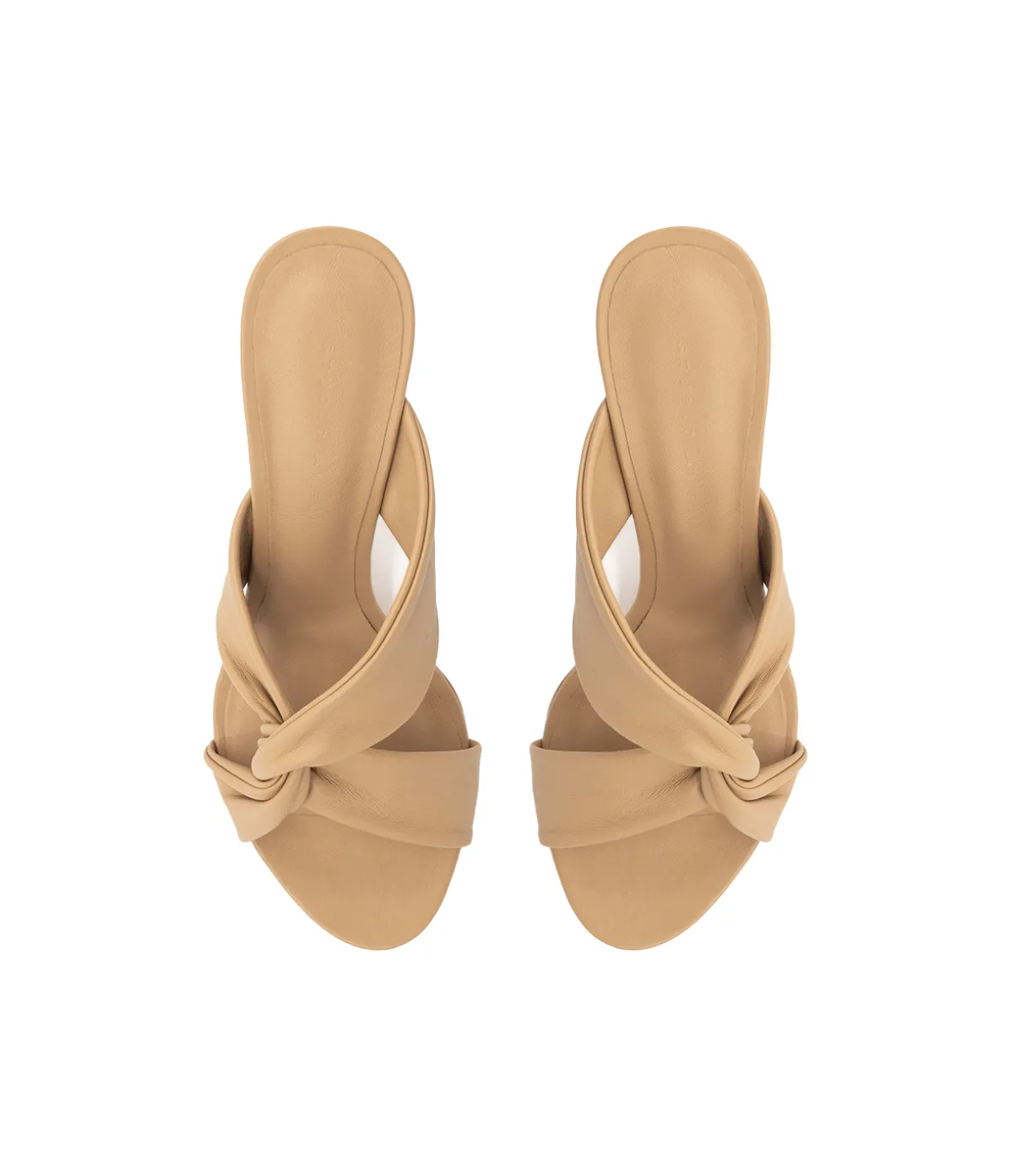 Loop Knotted Heel In Beige