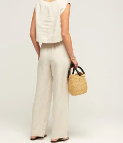 Louis Linen Trouser In Natural