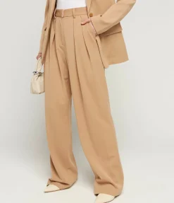 Luisa High Waisted Pant In Camel