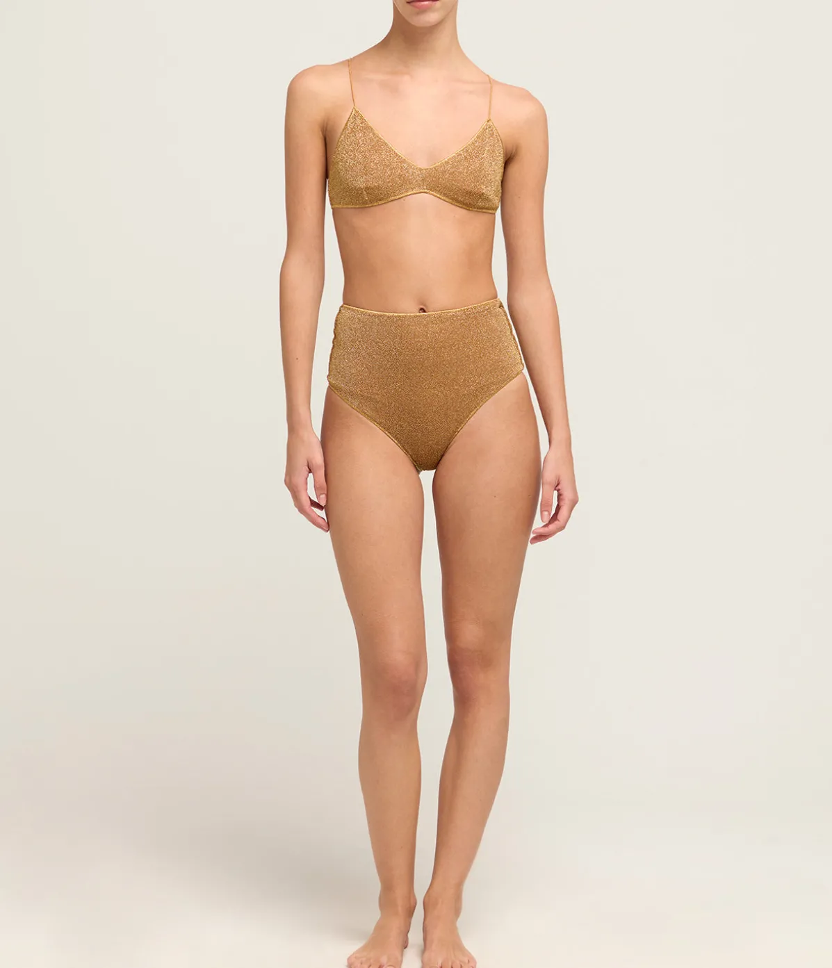 Lumiere High Waisted Bikini In Toffee