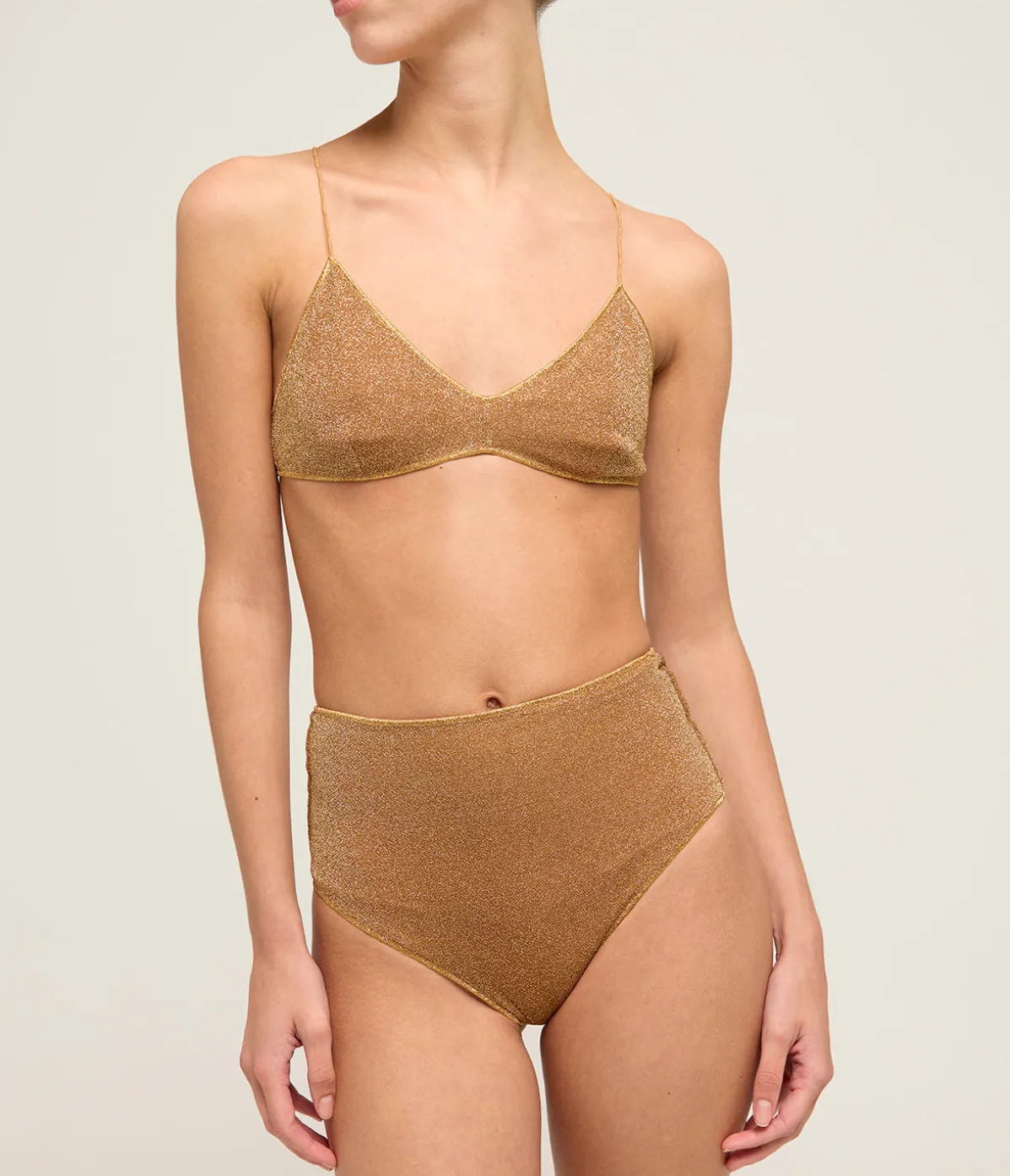 Lumiere High Waisted Bikini In Toffee