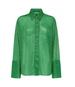 Lumiere Long Sleeve Shirt In Emerald Green