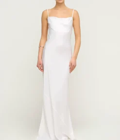 Luna Cowl Neck Maxi Dress In Ivory