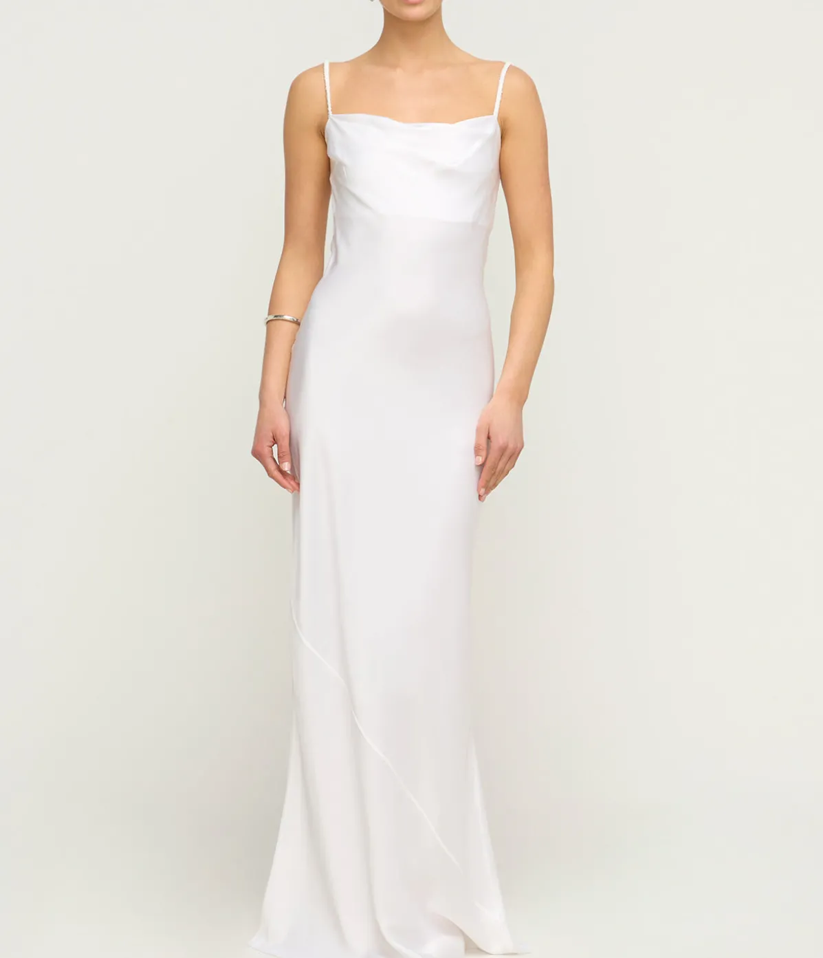 Luna Cowl Neck Maxi Dress In Ivory
