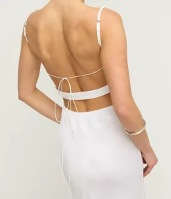 Luna Cowl Neck Maxi Dress In Ivory