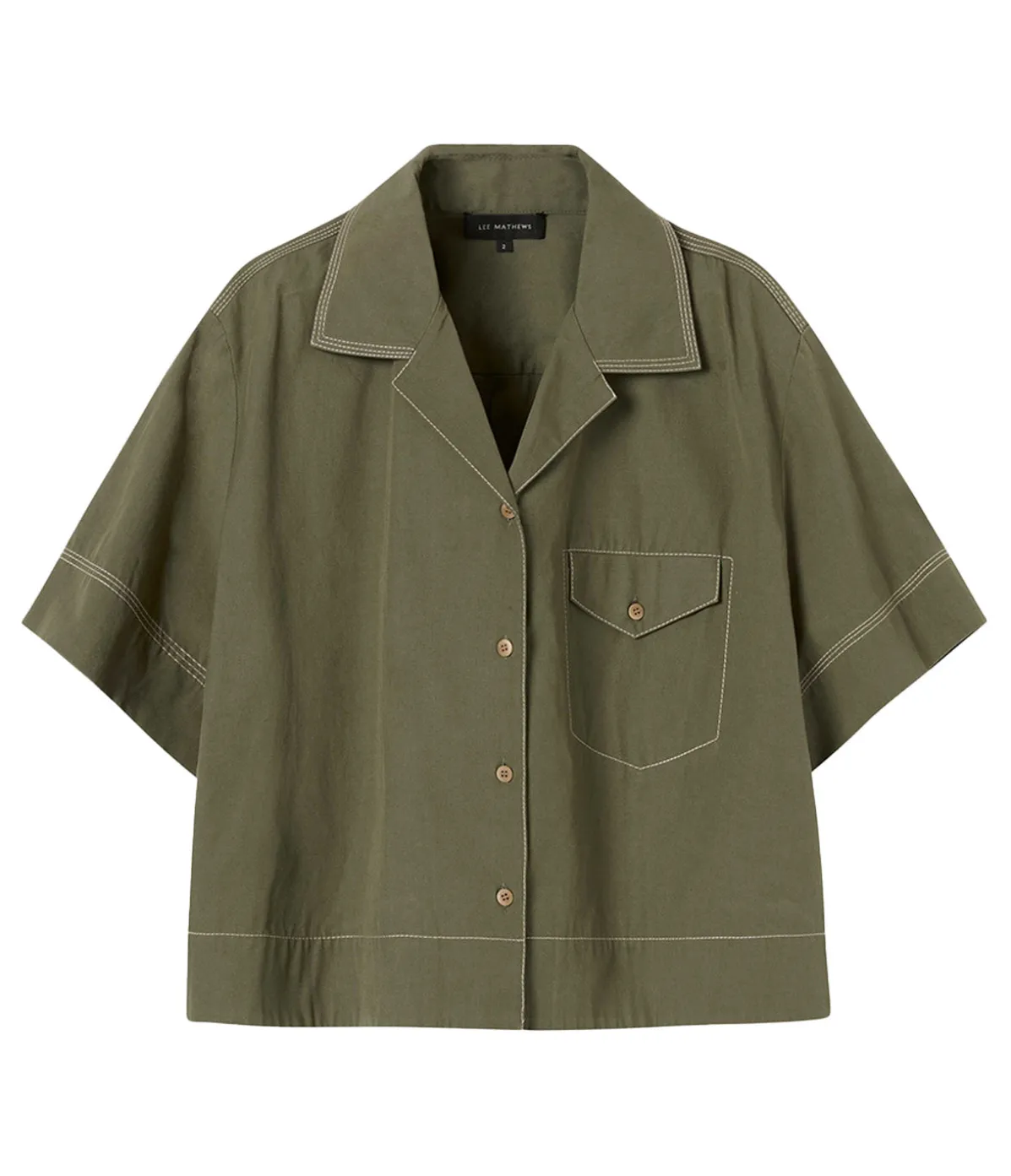 Maddy Short Sleeve Shirt In Khaki