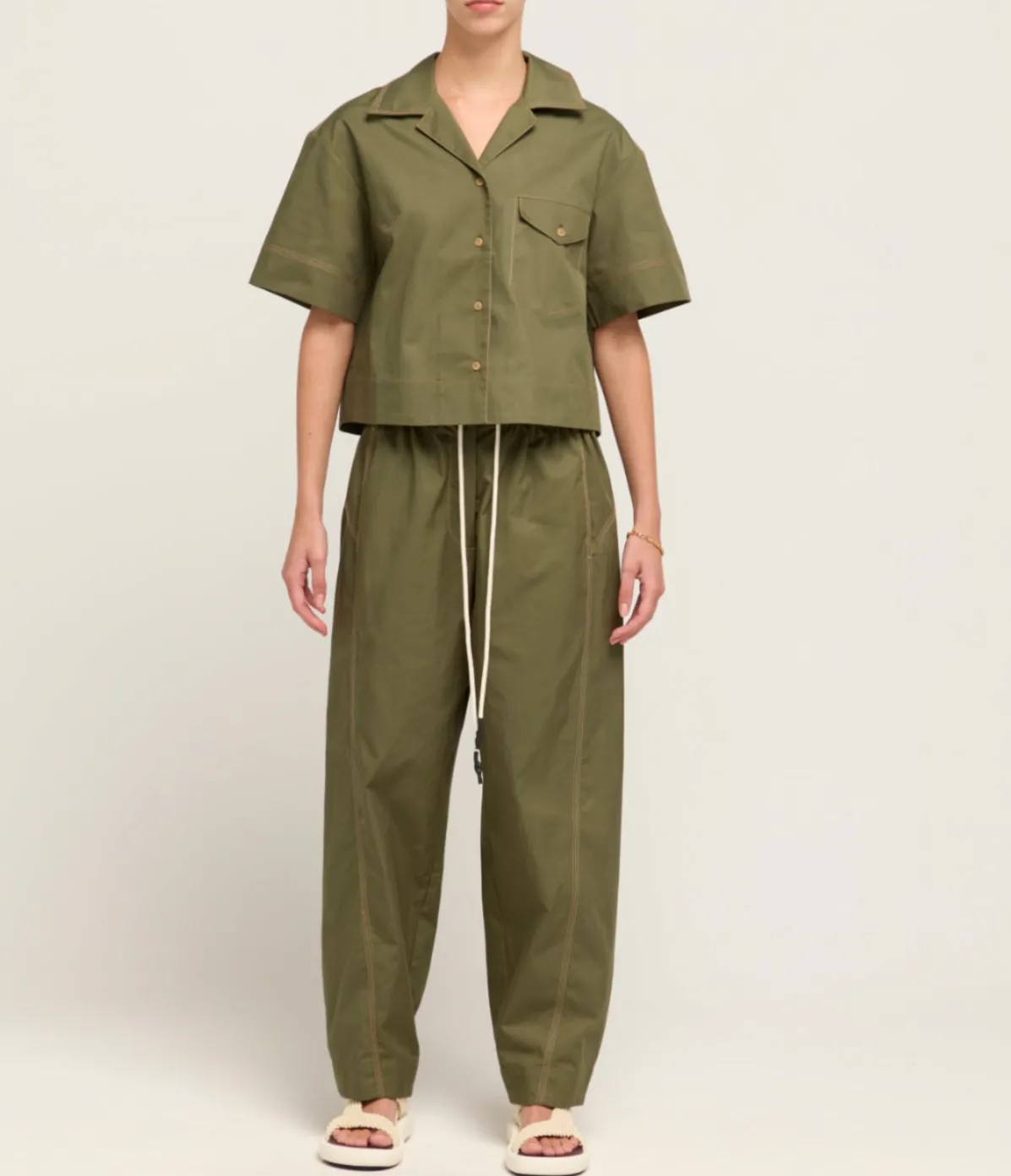 Maddy Short Sleeve Shirt In Khaki