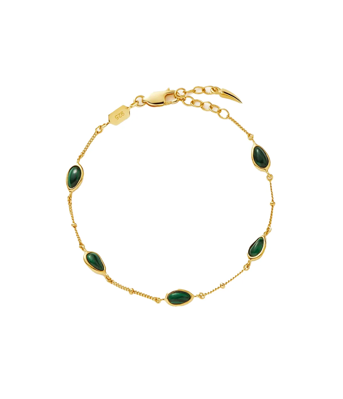 Magma Gemstone Charm Bracelet In Gold