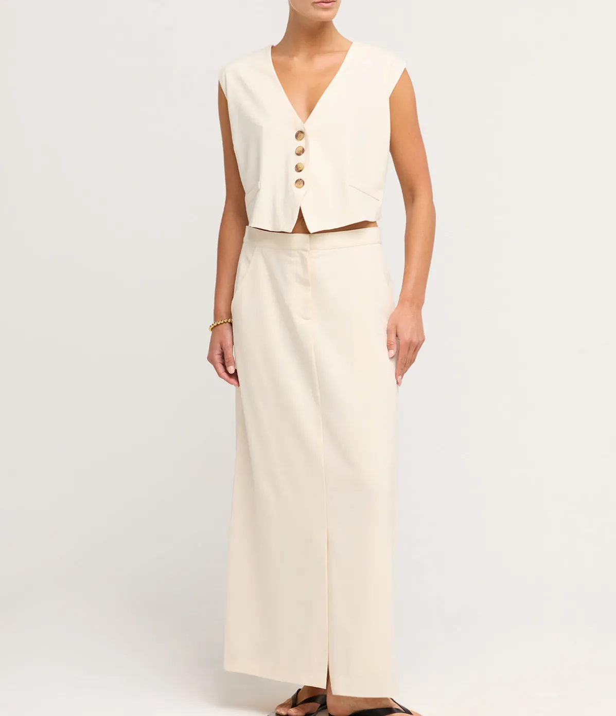 Manon Waistcoat In Ivory