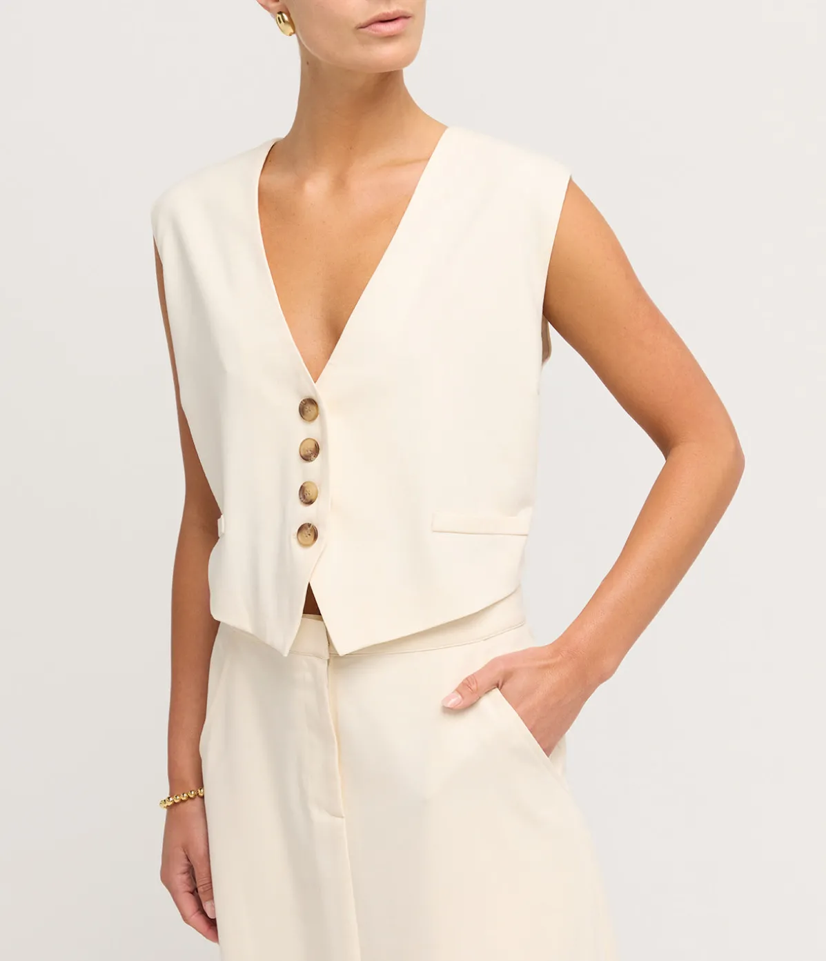 Manon Waistcoat In Ivory
