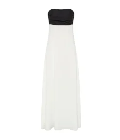 Marcia Maxi Linen Dress In Ivory
