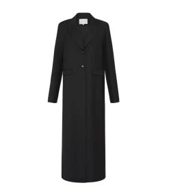 Margot Wool Blend Blazer Coat In Black