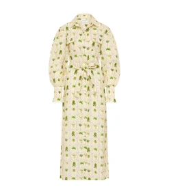 Marigold Dress In Tropical Palms