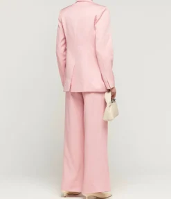 Marlowe Linen Blend Blazer In Pink