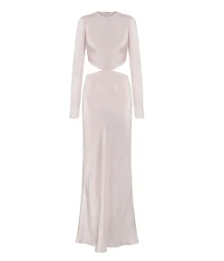 Martha Long Sleeve Maxi Dress In Pink