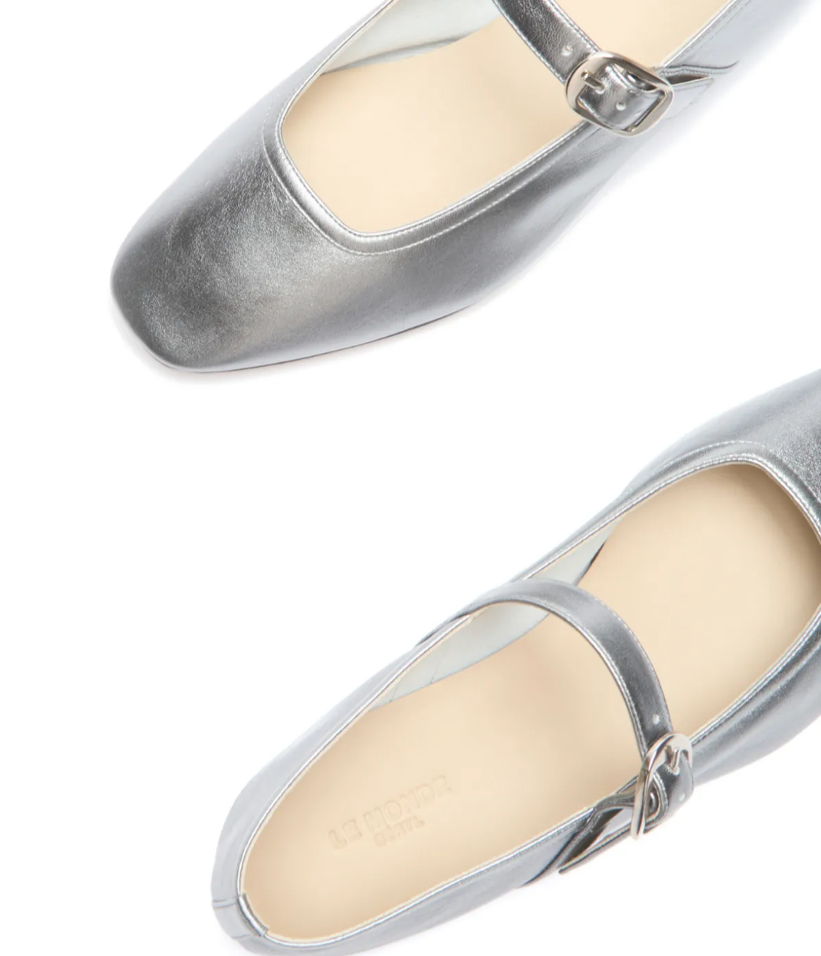 Mary Jane Ballet Flat In Silver