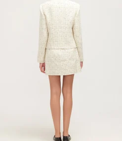 Mateo Skirt In Cream Tweed