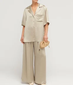 Mateo Wide Leg Pant In Taupe