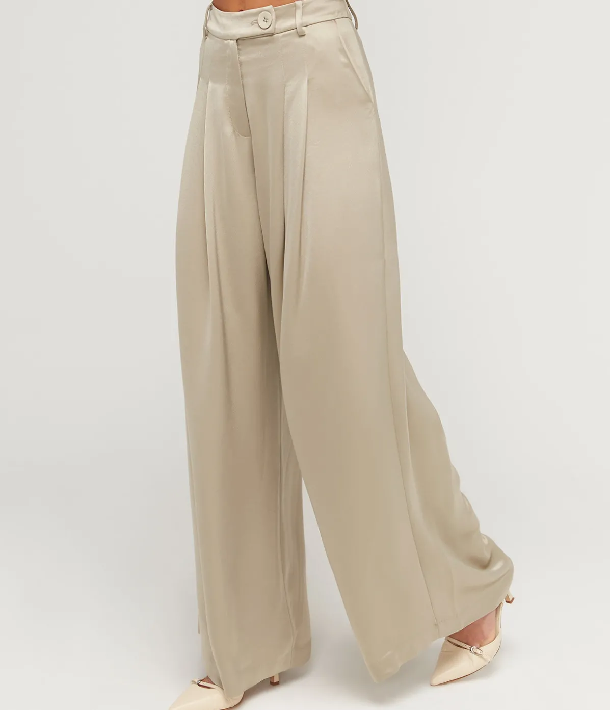 Mateo Wide Leg Pant In Taupe