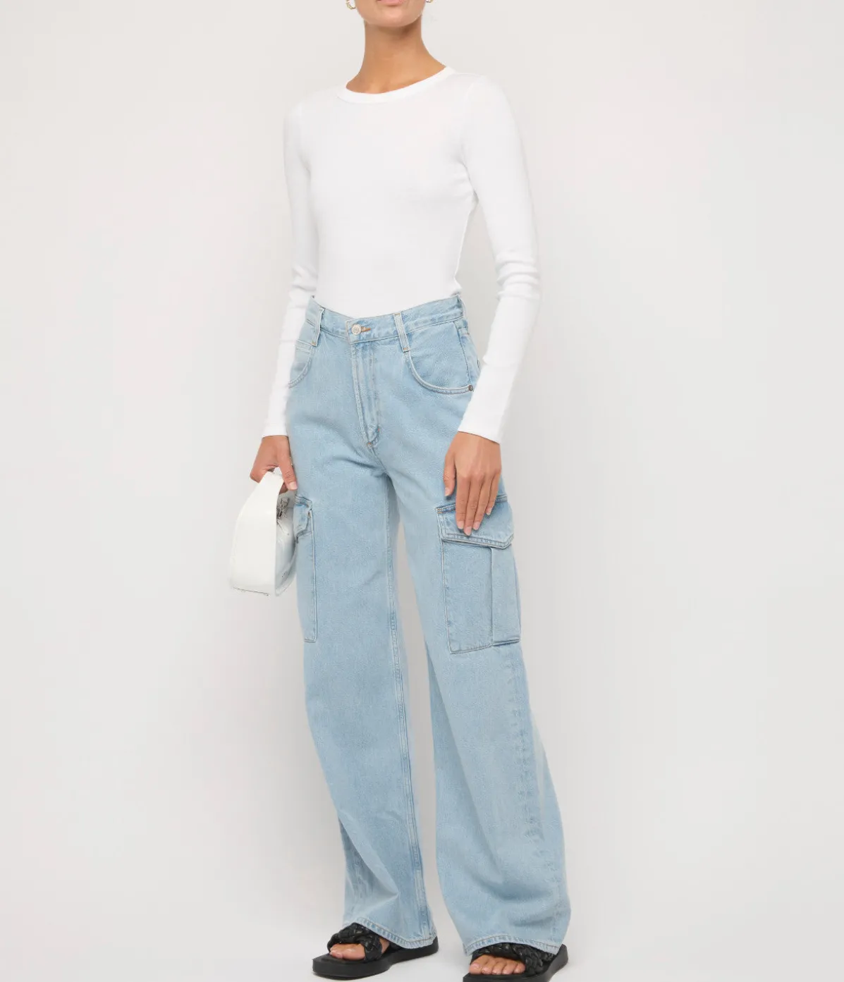 Max Fitted Long Sleeve Tee In White