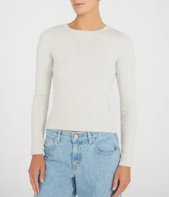 Max Fitted Long Sleeve Tee In Grey