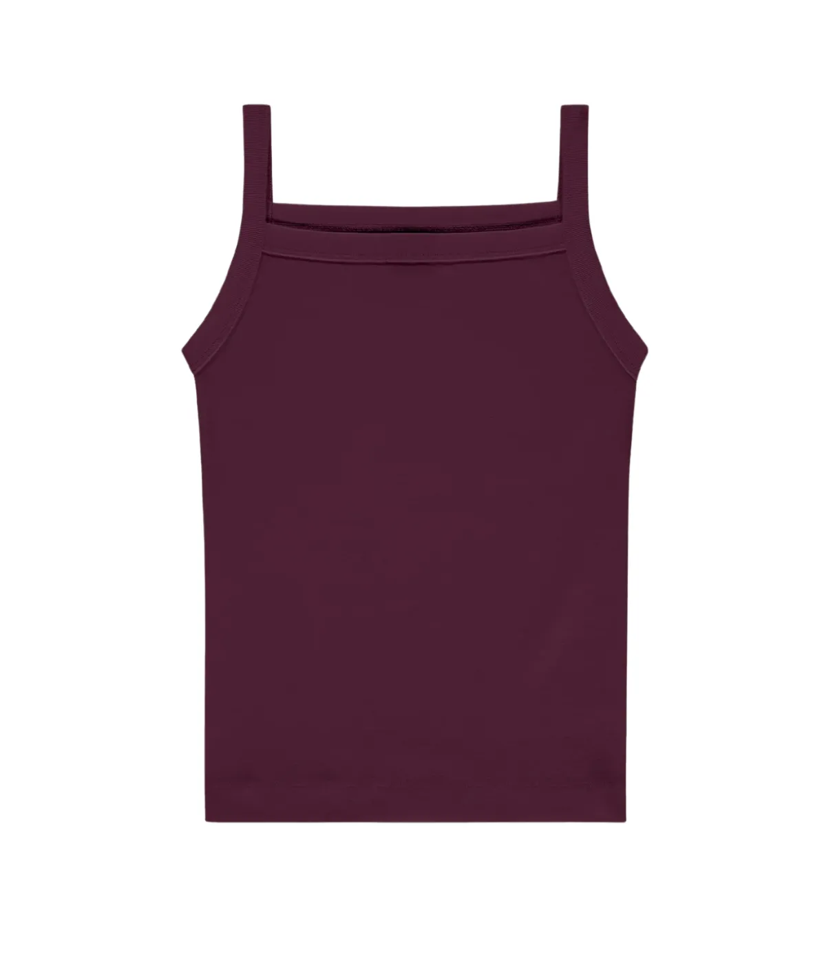 May Square Neck Cami In Choco Plum