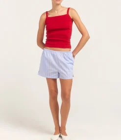 May Square Neck Cami In Red