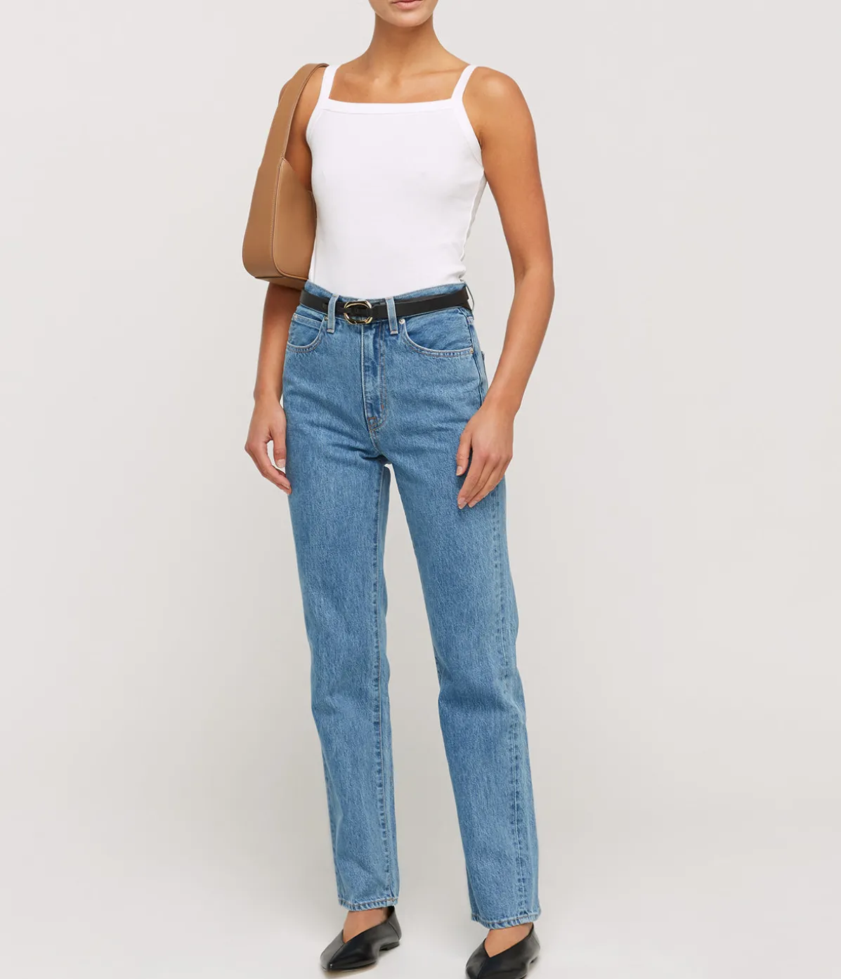 May Square Neck Cami In White