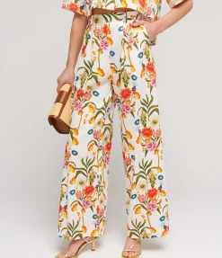 Melia Cotton Pant In Vila Floral