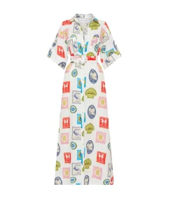 Memento Dress In Holiday Stamp