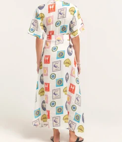 Memento Dress In Holiday Stamp