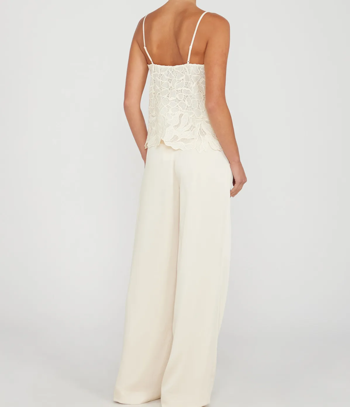 Mercer Pleated Pant In Ecru