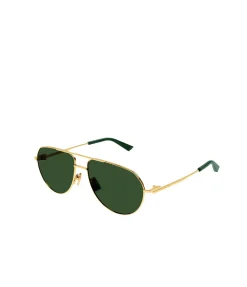 Metal Pilot Frame Sunglasses In Gold